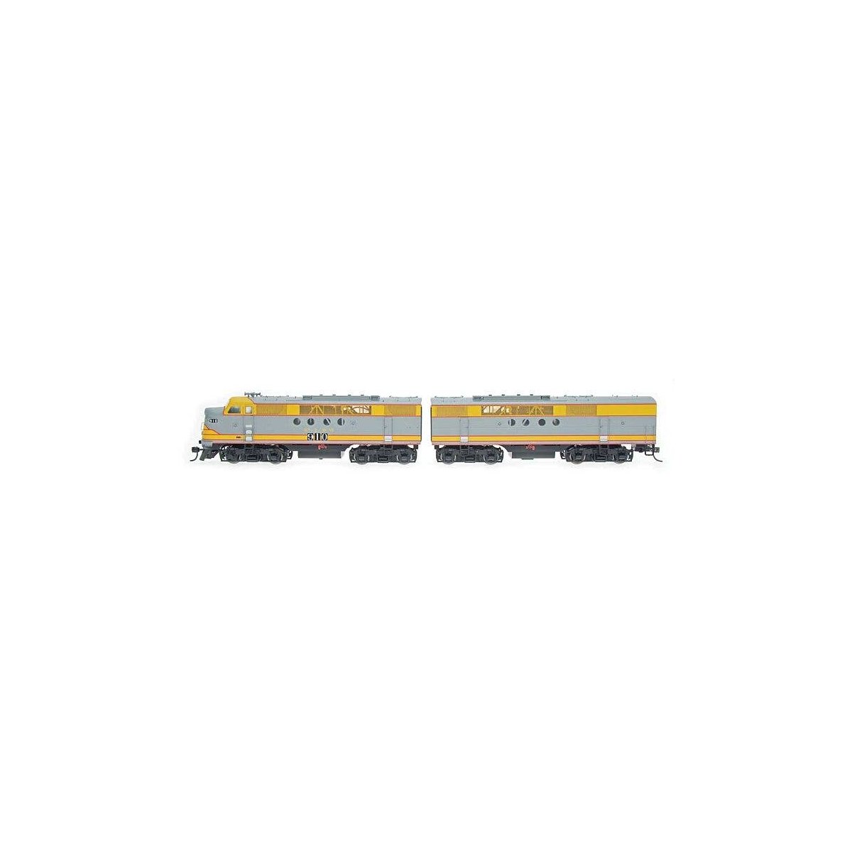 EMD FT A-B Set w/DCC -- Cotton Belt SSW (Early gray, yellow), N, Intermountain Railway Company 69032D