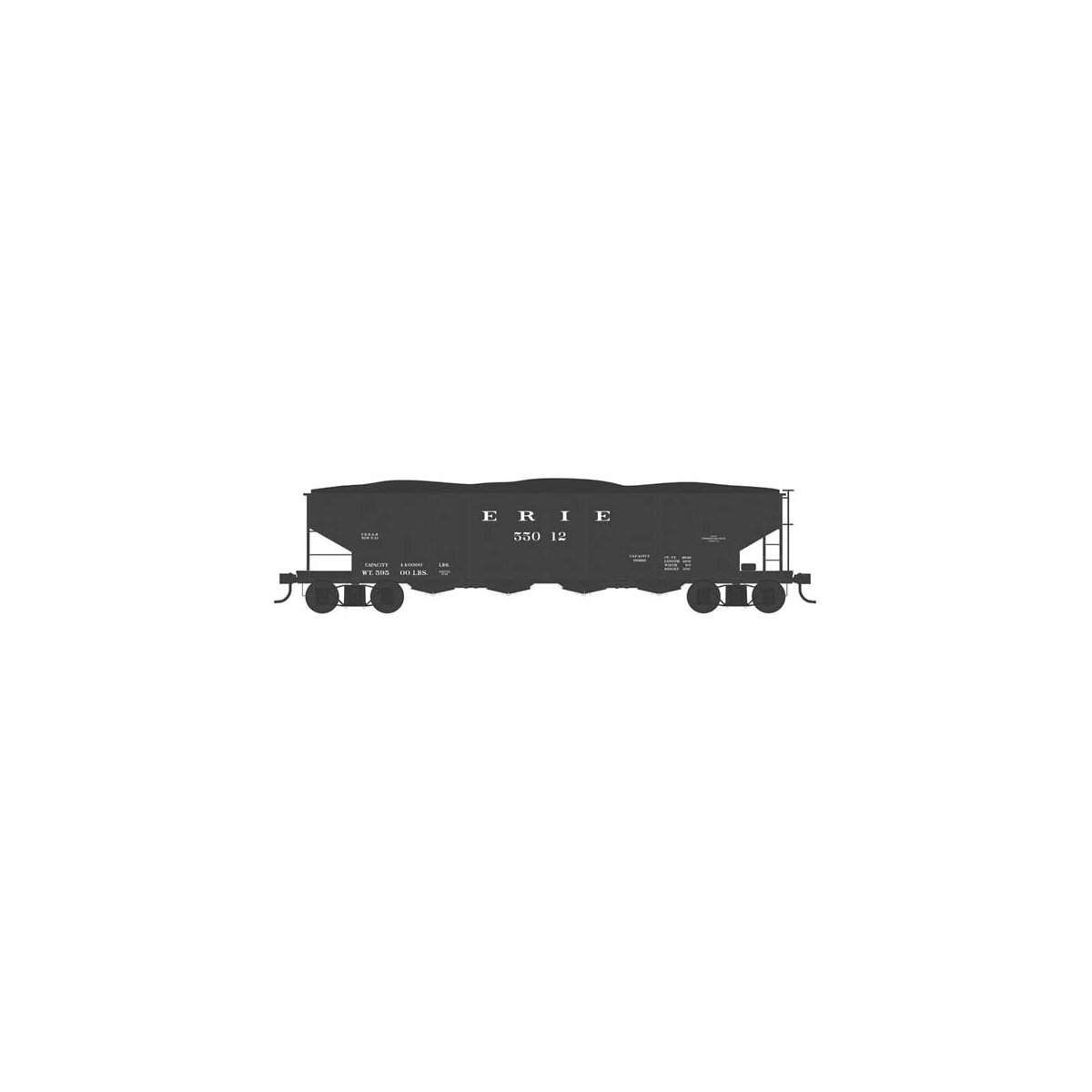Class H21a 4-Bay Hopper with Clamshell Doors - Ready to Run - Erie - H0 - Walthers 6-43006