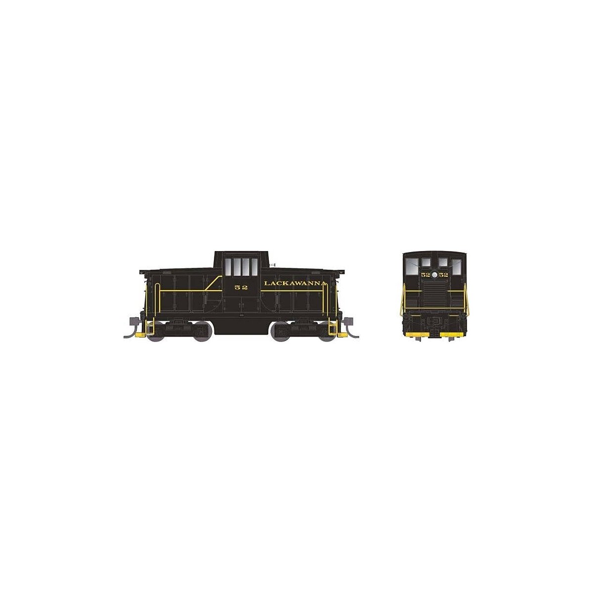 GE 44-Tonner - Sound and DCC -- Delaware, Lackawanna, & Western 52 (black), HO, Rapido Trains Inc 48545