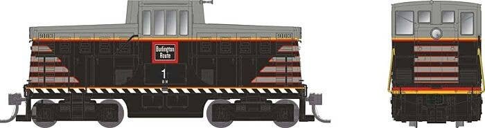 GE 44-Tonner - Sound and DCC -- Burlington Northern 1 (Ex-CB&Q, black, gray, red, yellow), HO, Rapido Trains Inc 48542