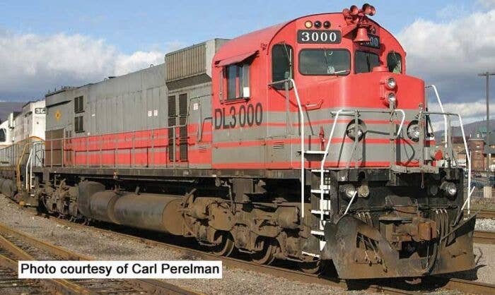 Montreal Locomotive Works M630 - LokSound & DCC - Executive Line -- Delaware-Lackawanna 3000 (Ex-GE, gray, red), HO, Bowser Manu