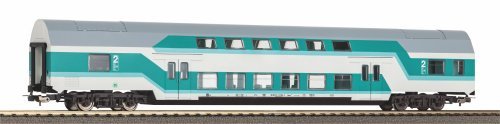 Double-Deck Car DBmu 748 mint green DR Era IV, other number, HO, PIKO 53119