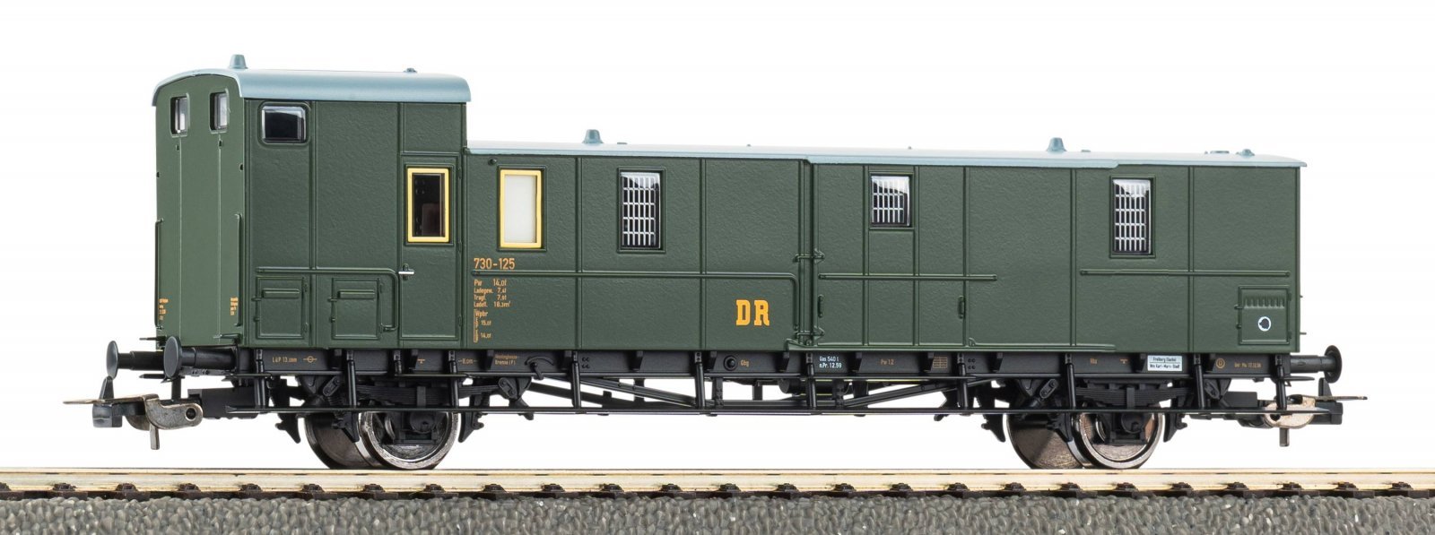 Saxon Car DR Pw Baggage Car Era III, HO, PIKO 53196