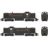 Alco RS3 Phase 3 - LokSound & DCC -- Western Maryland 196 (As-Delivered, black, yellow, red Fireball Logo), HO, Bowser Manufactu