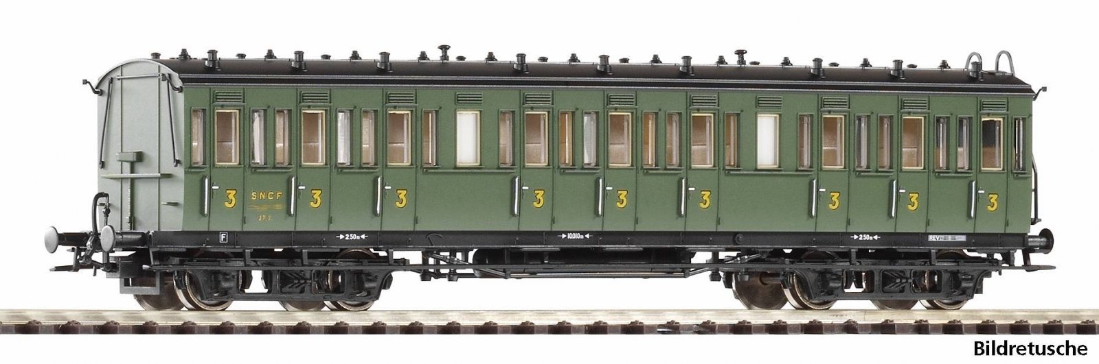 Compartment Car 3.Class SNCF III, HO, PIKO 53329