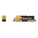 EMD GP30 Low Nose - Standard DC - Stealth -- Santa Fe 2713 (Warbonnet, blue, yellow), HO, Broadway Limited Imports 9561