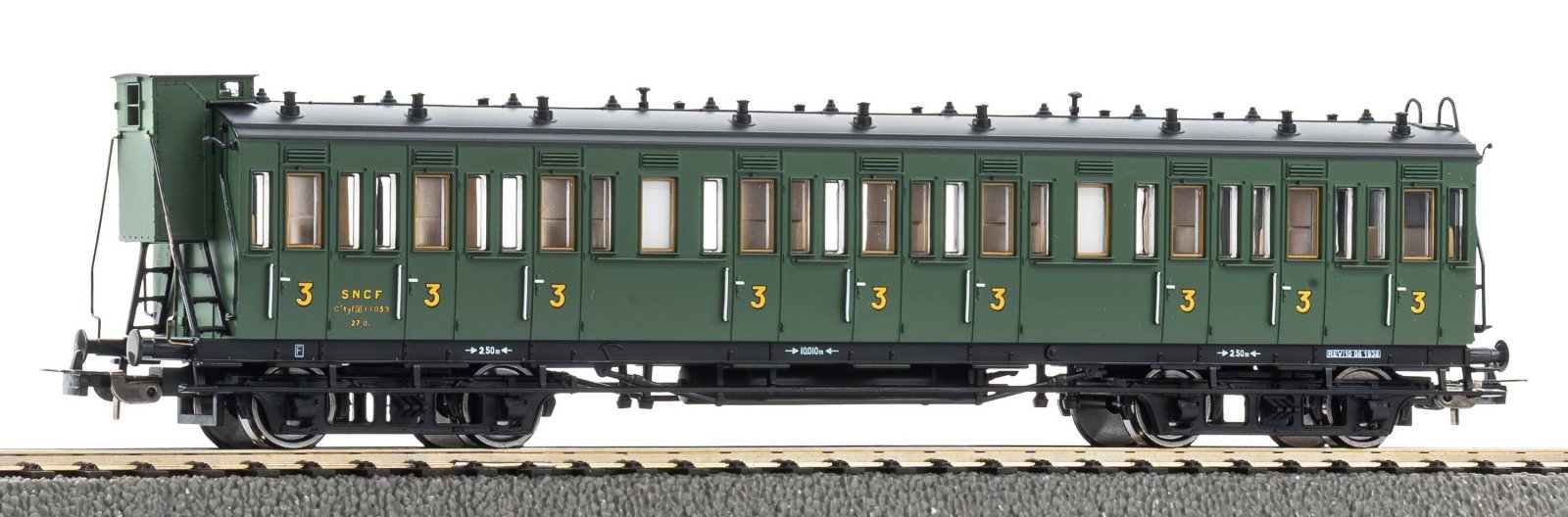 Compartment Car 3.Class SNCF III m.Bh., HO, PIKO 53337