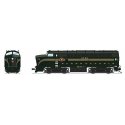 Class BF16 Baldwin RF16A Sharknose A - Sound & DCC - Paragon4(TM) -- Pennsylvania Railroad 9709 (Trainphone 5-Stripe, Brunswick 