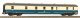 Baggage Car Dms 903 blue/ beige DB AG V, HO, PIKO 53390