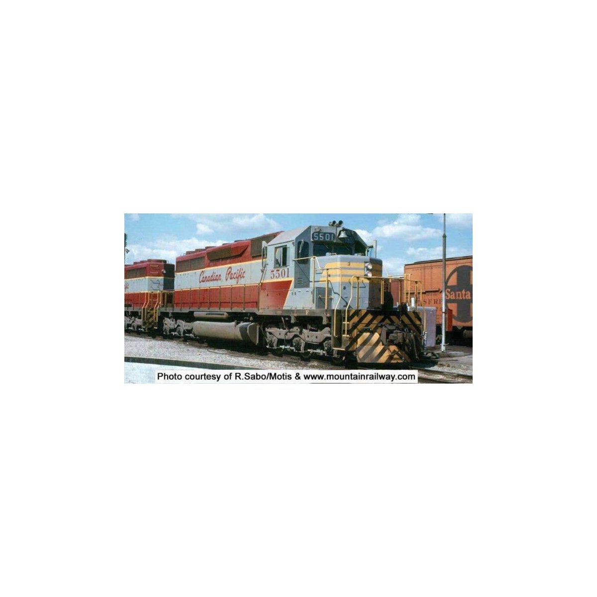 GMD SD40 - LokSound & DCC - Executive Line -- Canadian Pacific 5504 (gray, maroon, Small Rear Number, No Ditch Lights), HO, Bows