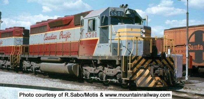 GMD SD40 - LokSound & DCC - Executive Line -- Canadian Pacific 5504 (gray, maroon, Small Rear Number, No Ditch Lights), HO, Bows