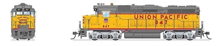 EMD GP30 Low Nose - Standard DC - Stealth -- Union Pacific 847 (Armour Yellow, gray, red), HO, Broadway Limited Imports 9581
