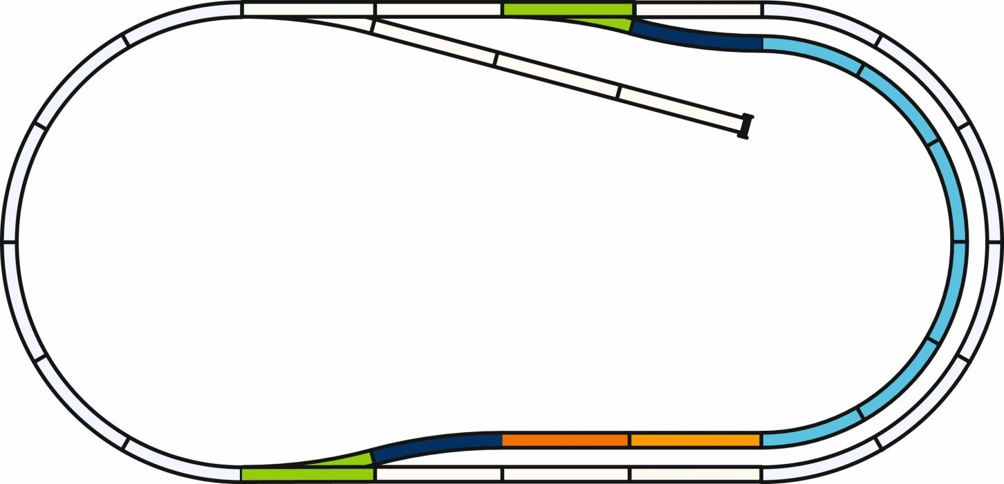 PIKO A-Track w.Roadbed Set C, HO, PIKO 55321