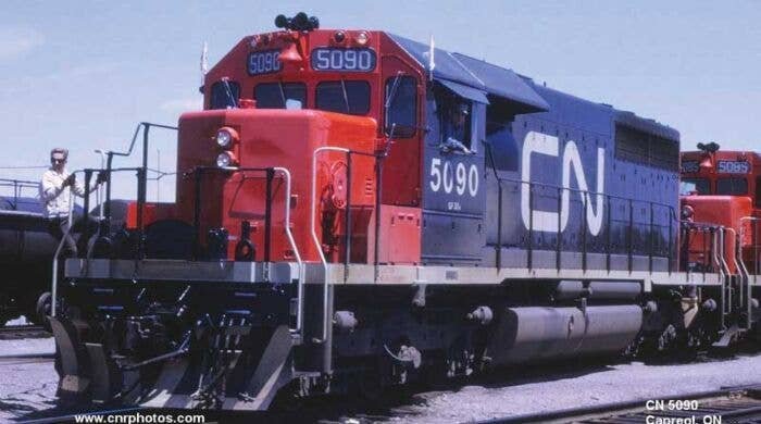 GMD SD40 No Dynamic Brakes - LokSound & DCC - Executive Line -- Canadian National 5090 (black, red, white, Large Noodle Logo, No