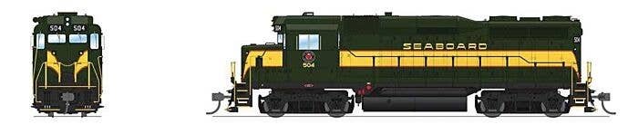 EMD GP30 Low Nose - Standard DC - Stealth -- Seaboard Air Line 504 (Pullman Green, yellow), HO, Broadway Limited Imports 9576