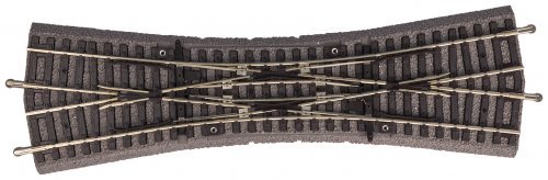 PIKO A-track w roadbed, Double Slip Switch DKW, HO, PIKO 55424