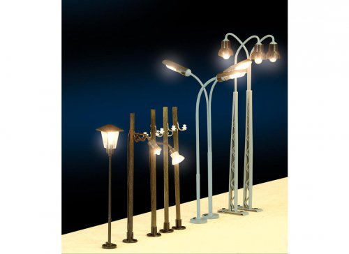 Lattice-Mast w/Double Light, HO, PIKO 55753