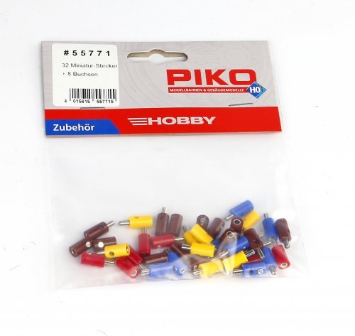 Mini-Plugs & Sockets, 32 & 8 pcs, HO, PIKO 55771