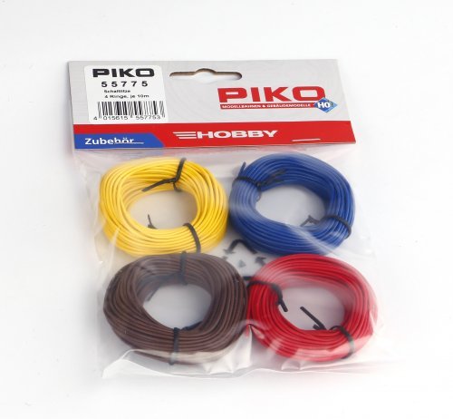Copper Wire 4 Colors 10m each, HO, PIKO 55775