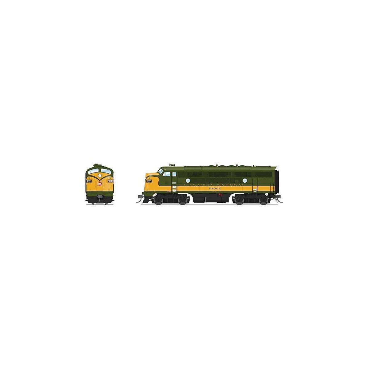 EMD F3A - Sound and DCC - Paragon4(TM) -- Canadian National 9005 (green, Dulux Gold), HO, Broadway Limited Imports 8169
