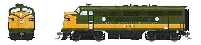 EMD F3A - Sound and DCC - Paragon4(TM) -- Canadian National 9005 (green, Dulux Gold), HO, Broadway Limited Imports 8169