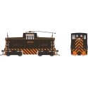 GE 44-Tonner - Sound and DCC -- Pacific Electric Railway 1653 (Tiger Stripe with Trolley Pole, black, orang, HO, Rapido Trains I