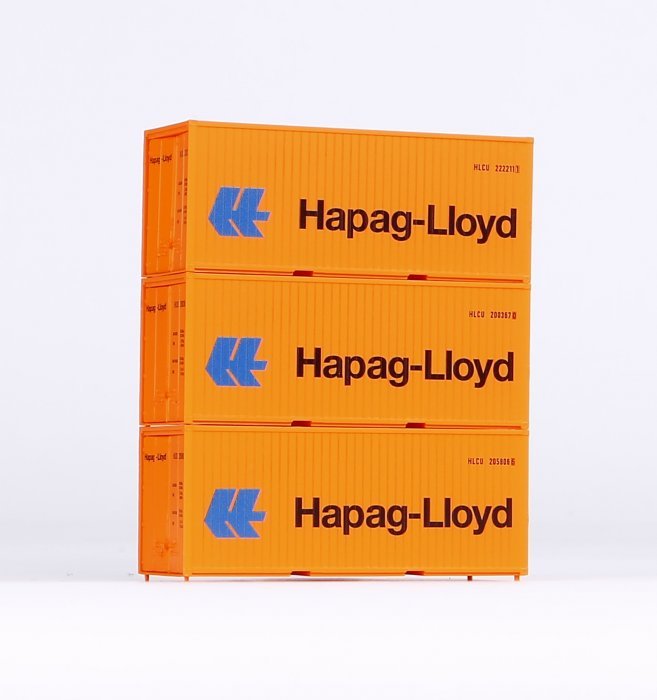 3-Piece Set 20 Container Hapag-Lloyd, HO, PIKO 56202
