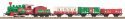 Starter Set Christmal Steam loco+ 3 Coaches, PIKO A-Track w. Railbed, HO, PIKO 57081