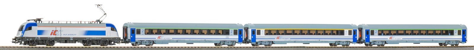 Starter Set Electric Locomotive EU 44 + 3 Car PKP IC VI A-Track + B, HO, PIKO 57116