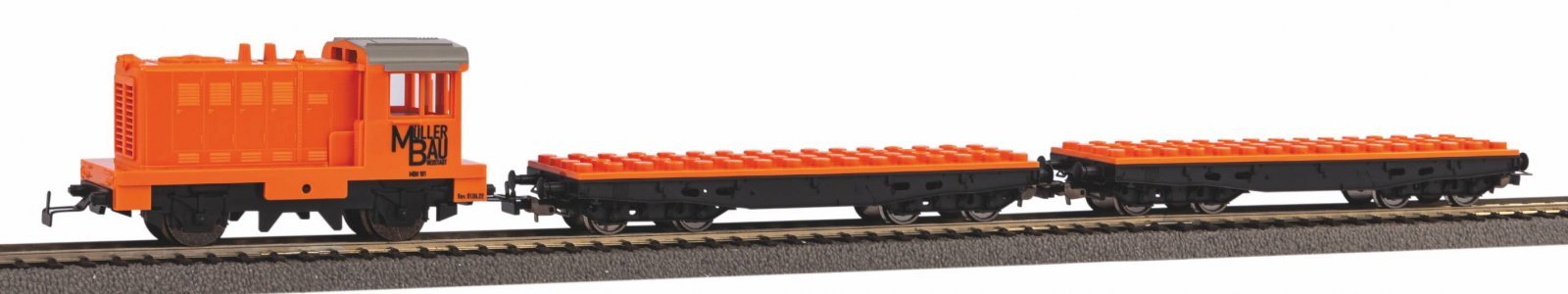 Starter Set "Clamping bricks" R/C, PIKO A-Track w. Railbed, HO, PIKO 57143
