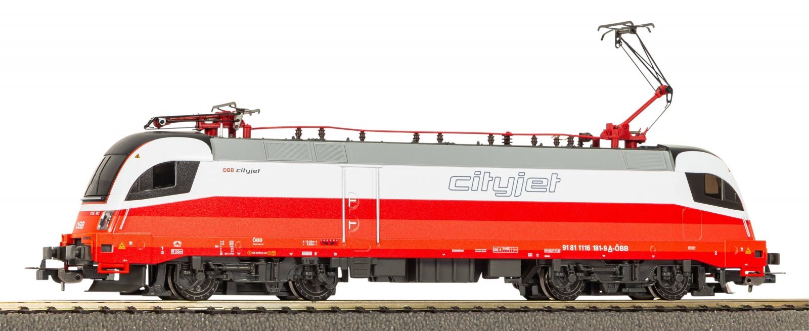 ~Electric Locomotive Taurus CityJet ÖBB VI + PluX22 Dec., HO, PIKO 57409