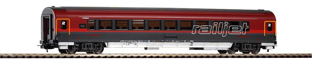 Railjet Passenger Car 2nd Cl. VI, HO, PIKO 57643