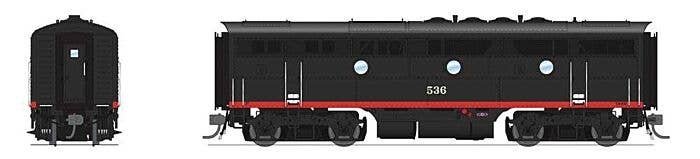 EMD F3B - Sound and DCC - Paragon4(TM) -- Southern Pacific 537 (Black Widow, black, silver), HO, Broadway Limited Imports 8180