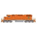 EMD SD38-2 w/Loksound & DCC -- Elgin, Joliet & Eastern (orange, green, white End Stripes), HO, Intermountain Railway Company 493