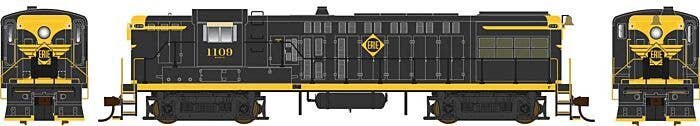 Baldwin AS16 - LokSound and DCC - Executive Line -- Erie 1112 (black, yellow, Logo Only), HO, Bowser Manufacturing Co. 25094