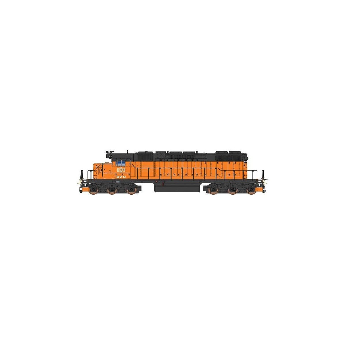 EMD SD38-2 w/Loksound & DCC -- Bessemer & Lake Erie (orange, black), HO, Intermountain Railway Company 493305S