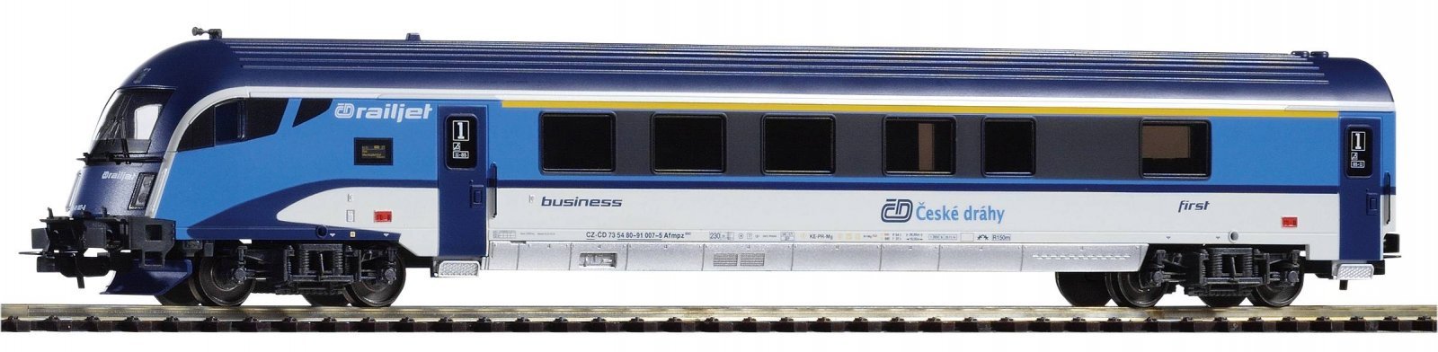 Railjet Control Car 2nd Cl. CD VI, HO, PIKO 57671
