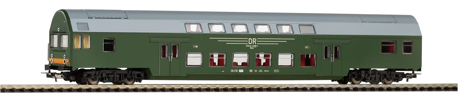 Bi-Level Control Coach DBmqee DR IV Green, HO, PIKO 57685