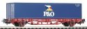 Flat Car w/Container P&O, HO, PIKO 57706