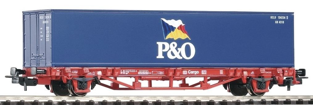 Flat Car w/Container P&O, HO, PIKO 57706
