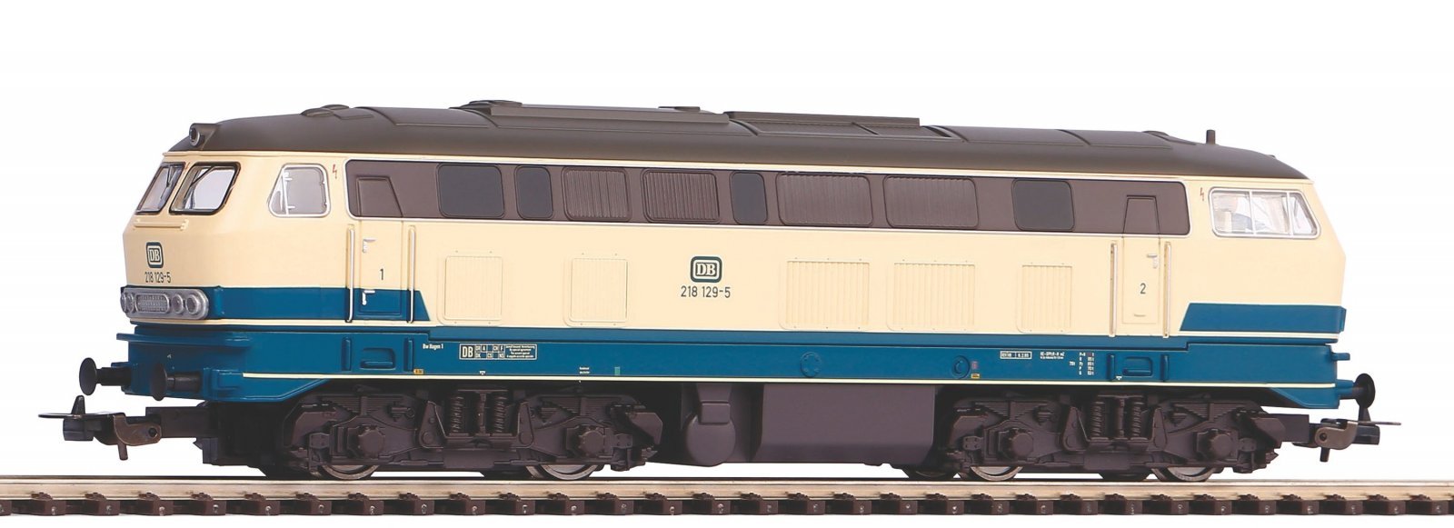 ~BR 218 DB beige-blue IV + 8-pin Dec. mfx-capable, HO, PIKO 57803