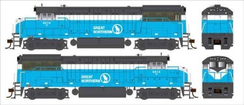 GE U25B Phase IV - LokSound and DCC -- Burlington Northern 5414 (Ex-GN Big Sky Blue, BN Sublettering), HO, Bowser Manufacturing 