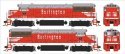 GE U25B Phase IIb - LokSound and DCC -- Chicago, Burlington & Quincy 103 (Chinese Red, gray, white), HO, Bowser Manufacturing Co