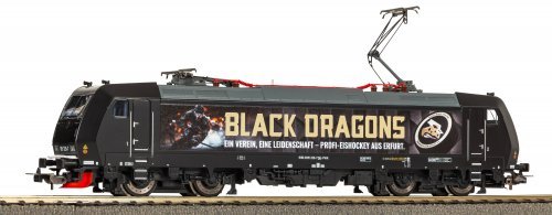 Electric Locomotive 185 329 Black Dragons VI + DSS PluX22, HO, PIKO 57877
