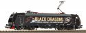 ~Electric Locomotive 185 329 Black Dragons VI + PluX22 Dec., HO, PIKO 57878