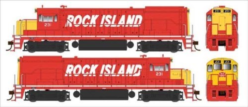 GE U25B Phase IV - LokSound and DCC -- Rock Island 227 (red, yellow, white, Billboard Lettering), HO, Bowser Manufacturing Co. 2