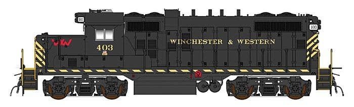 Paducah GP10 w/LokSound & DCC -- Winchester & Western 403 w/Ditch Lights (black, yellow), HO, Intermountain Railway Company 4987