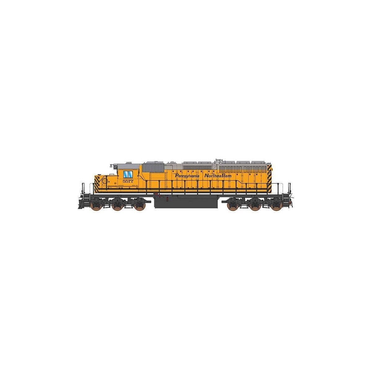 GMDD SD40-2 - Sound and DCC -- Pennsylvania Northeastern 5577 (yellow, black, gray), N, Intermountain Railway Company 69398S