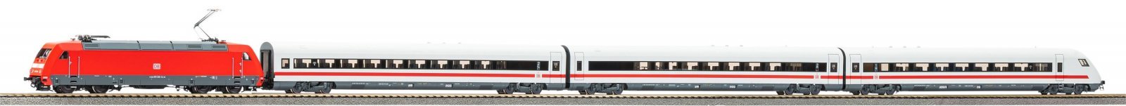 Train Set/Sound Metropolitan BR 101 + 2 Passenger Car + Cab Car DB AG VI, HO, PIKO 58153