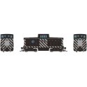 GE 44-Tonner - Sound and DCC -- Sante Fe 465 (Zebra Stripes, black, silver), HO, Rapido Trains Inc 48502